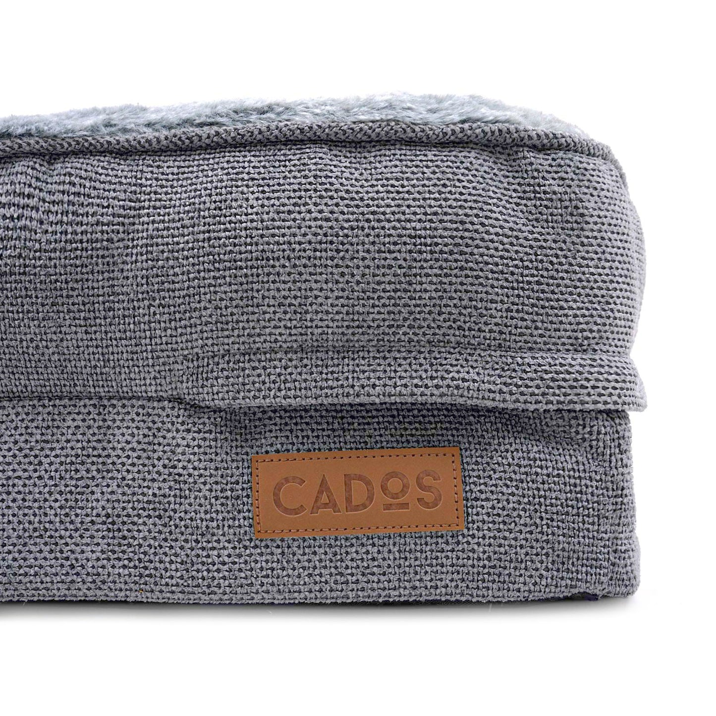 CADoS Deluxe Plush Orthopaedic Support Mattress Dog  Bed - Grey-Cados Brand Label
