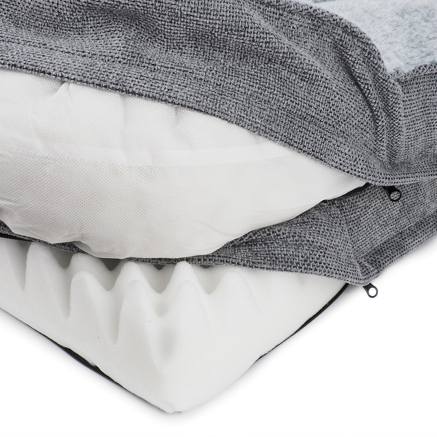 CADoS Deluxe Plush Orthopaedic Support Mattress Dog Bed - Grey-Memory Foam