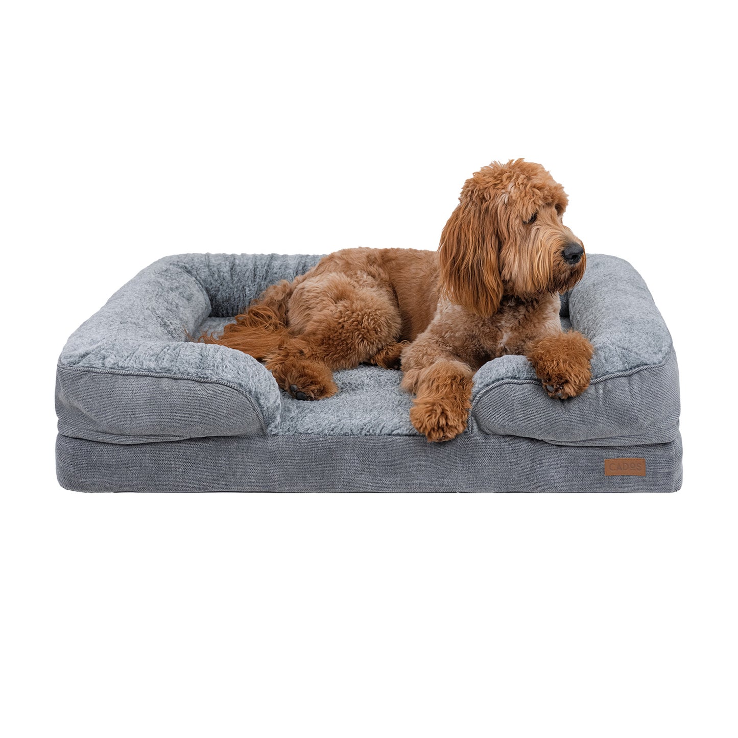 CADoS Deluxe Plush Orthopaedic Support Mattress Dog Bed - Grey