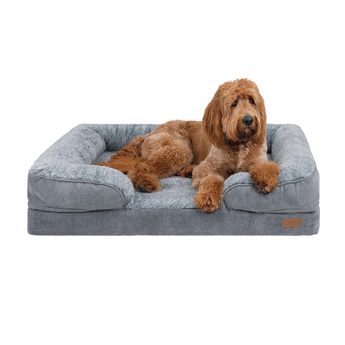 CADoS Deluxe Plush Orthopaedic Support Mattress Dog Bed - Grey