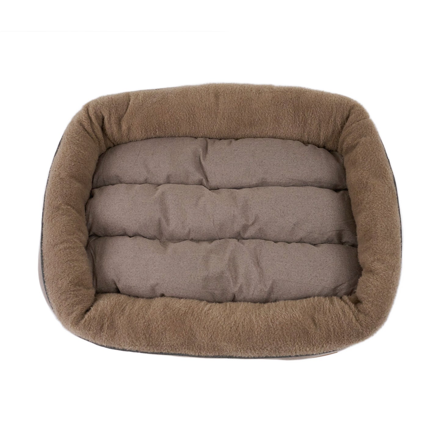 CADoS Fleecy Bolster Padded Bed Small Mocha For Cats