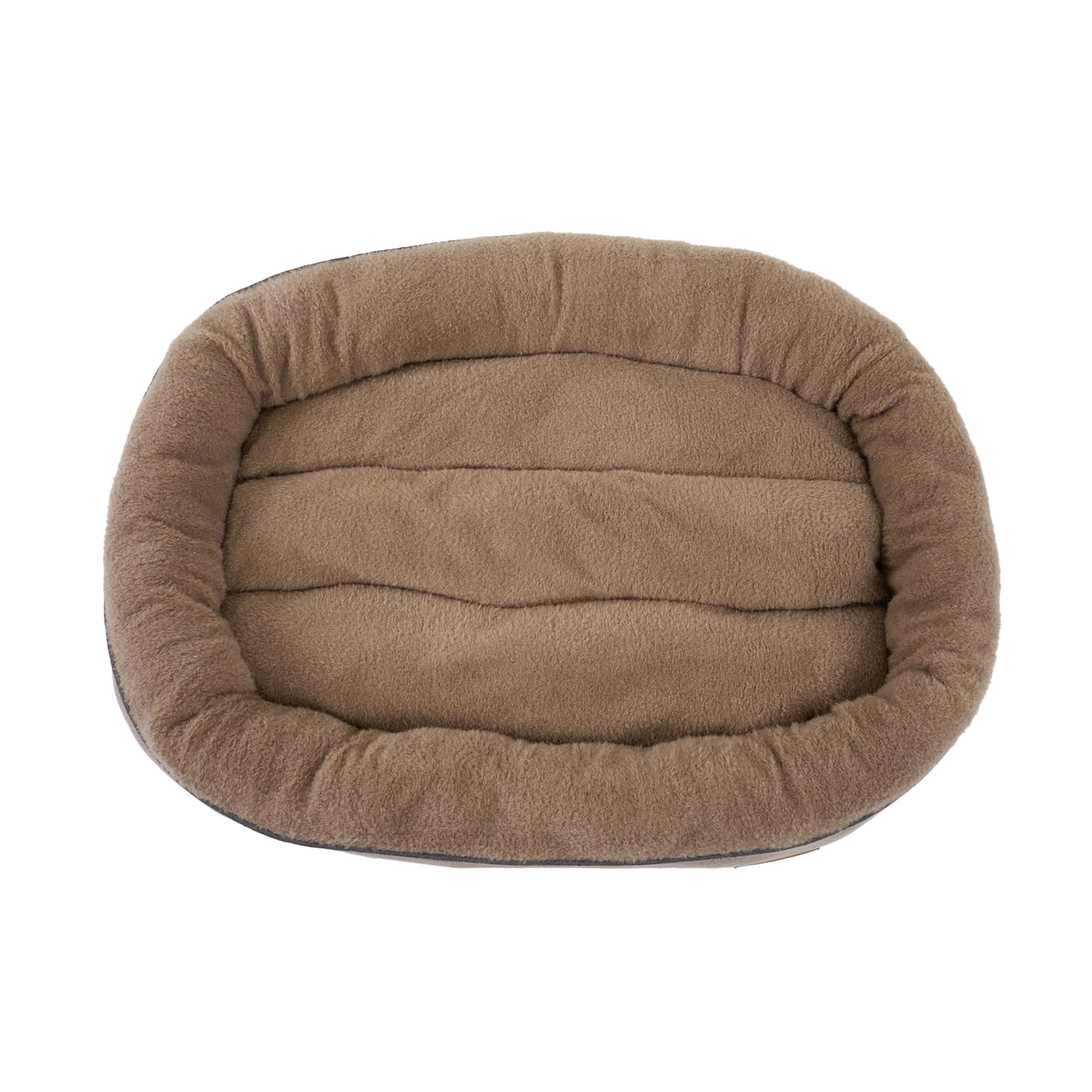 CADoS Fleecy Bolster Padded Bed Small Mocha For Cats