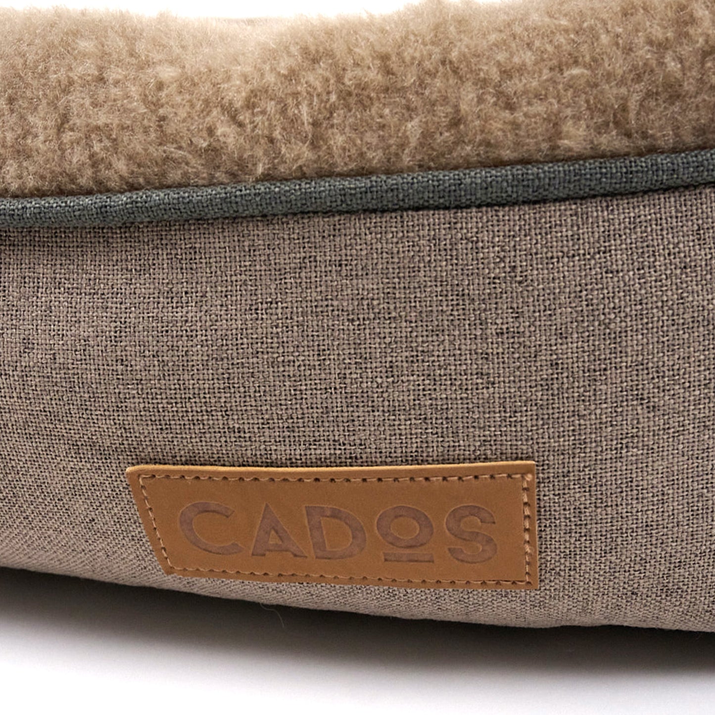 CADoS Fleecy Bolster Padded Bed Small Mocha For Cats-Brand Label