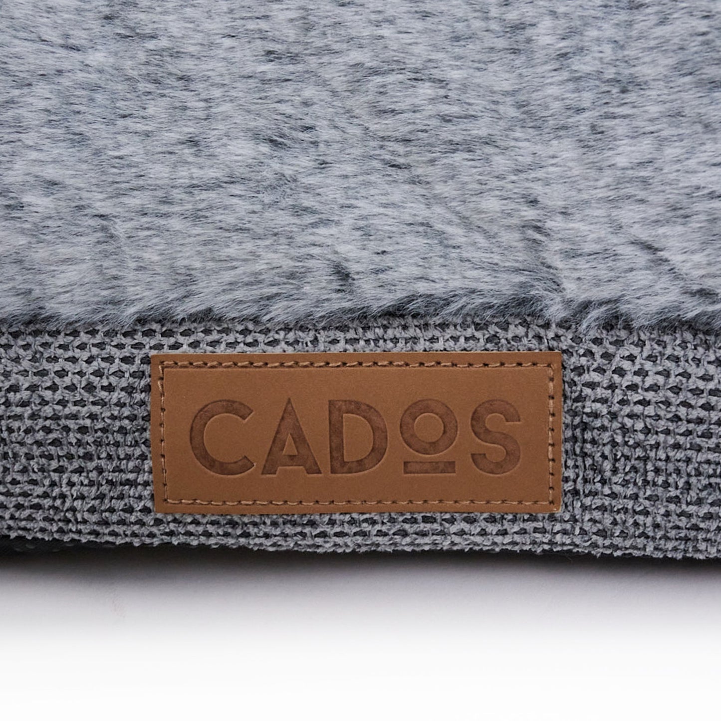 CADoS Plush Orthopaedic Support Cushioned Mattress Dog Bed - Light Grey-Cados Brand Label
