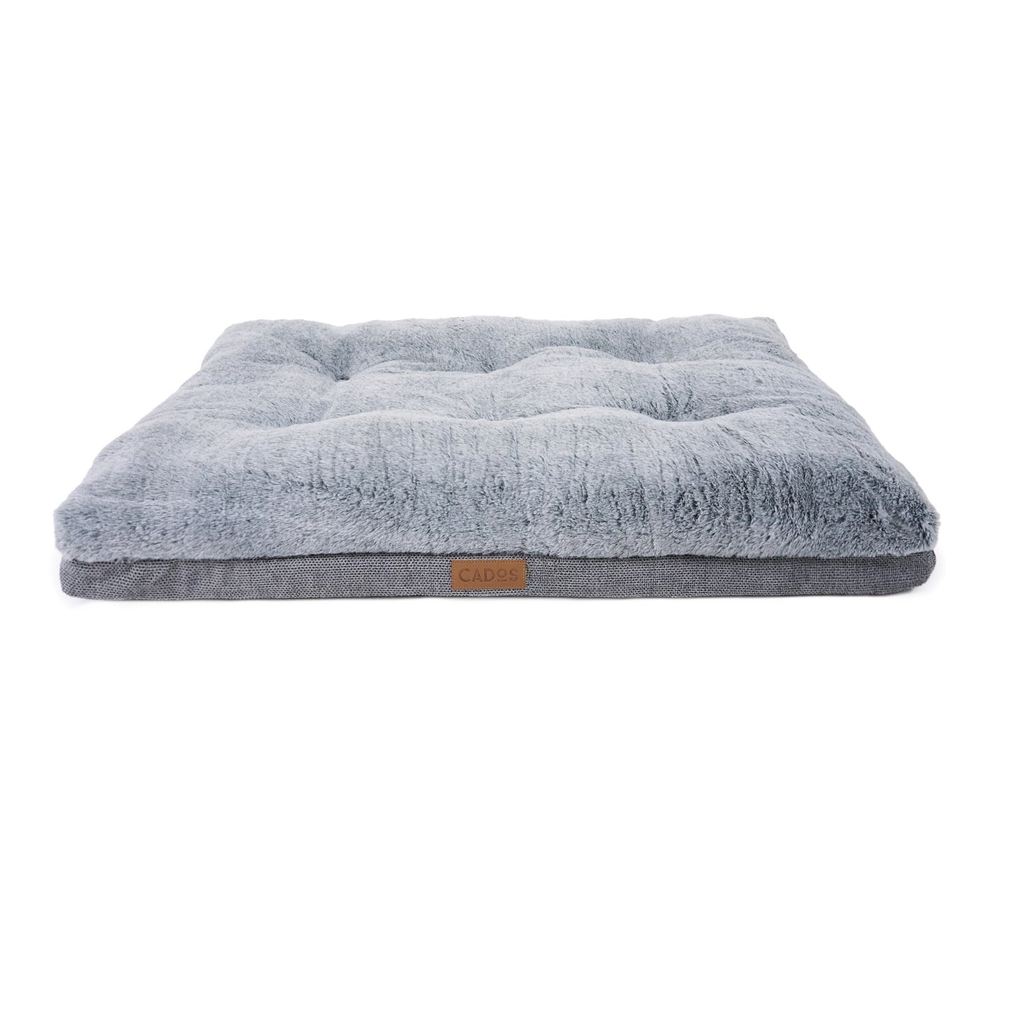 CADoS Plush Orthopaedic Support Cushioned Mattress Dog Bed - Light Grey-Side