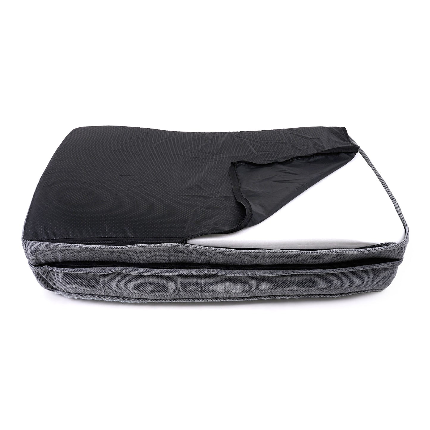 CADoS Plush Orthopaedic Support Mattress Dog Bed - Light Grey - High-Density Memory Foam Base