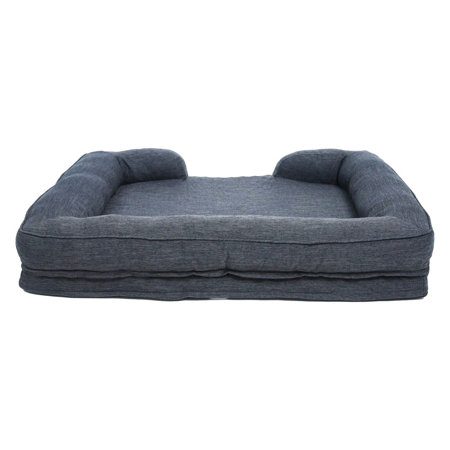 CADoS Summer Style Orthopaedic Support Mattress Dog Bed - Charcoal Grey-Back