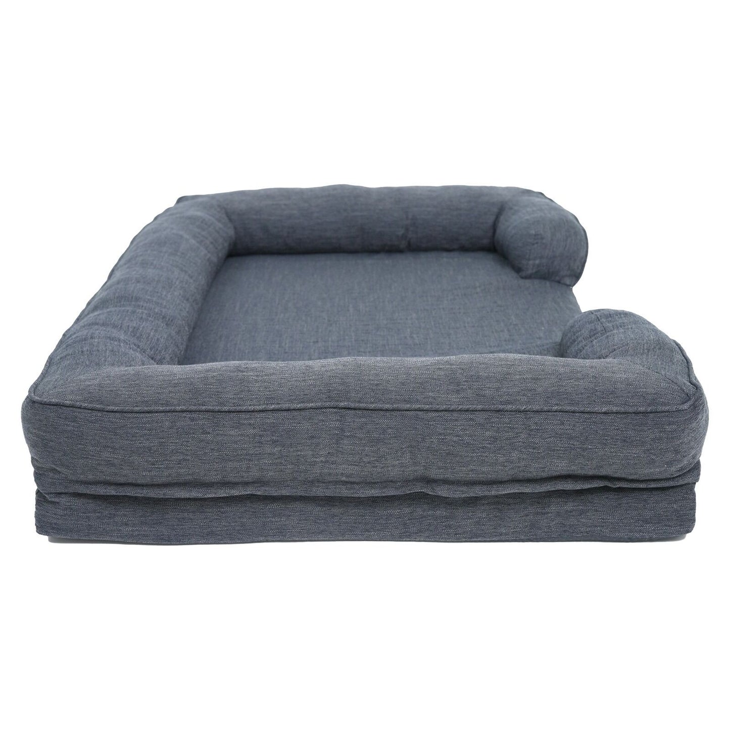 CADoS Summer Style Orthopaedic Support Mattress Dog Bed - Charcoal Grey - Side View